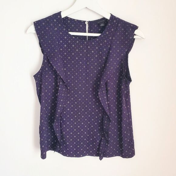 Ann Taylor Navy Blouse Size XS - Picture 1 of 3